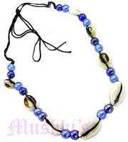 Shell Glass Bead Choker - click here for large view